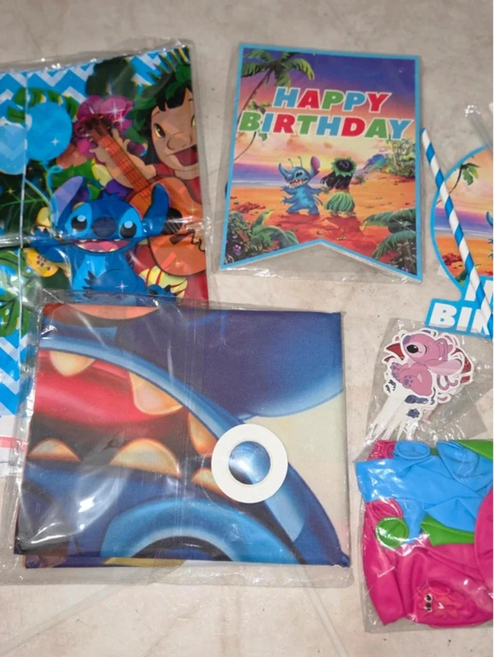 Lila and stitch hawaiian birthday party pack